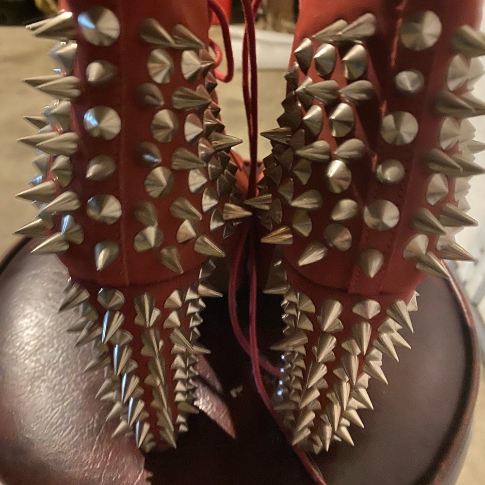 Jeffrey Campbell Red Spiked Heels